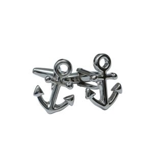 Anchors Cufflinks Rockabilly Sailor Nautical silver-tone